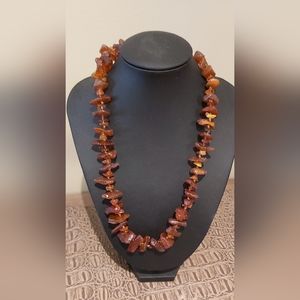 Authentic Raw Baltic Amber Necklace 17"